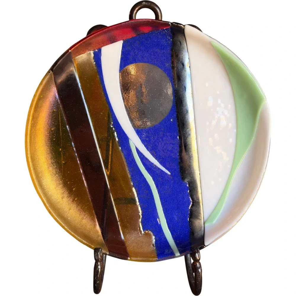 Abstract Fused Studio Art Glass 12